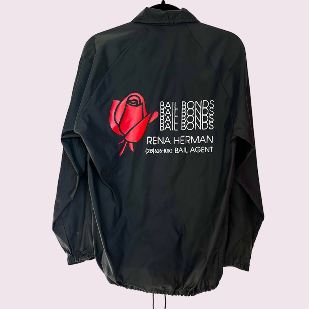 Vintage bail bonds windbreaker